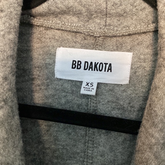 BB Dakota Soft Brushed Drape Front Maternity Jacket Grey Size XS - Picture 6 of 7